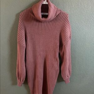 Elegant Brown Turtleneck Sweater
